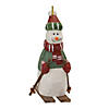 Snowman On Skis Ornament (Set Of 6) 9.75"H Wood Image 1
