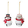 Snowman Sleigh Bell Ornament (Set Of 12) 4.5"H Resin Image 1