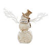 Snowman Statue With Twig Lights 18X3X15.25" Image 1