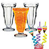 Soda Fountain Glass & Silly Straw Kit for 12 Image 1
