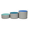 SoftScape 15" Round Ottomans, Contemporary 3-Piece Image 3