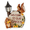 Solar Welcome To Our Garden Squirrels 7.5X4.75X9.5" Image 1