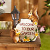 Solar Welcome To Our Garden Squirrels 7.5X4.75X9.5" Image 3