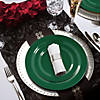 Solid Green Holiday Round Disposable Plastic Dinnerware Value Set (120 Settings) Image 4