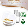 Solid White Economy Round Disposable Plastic Dinnerware Value Set (20 Settings) Image 2