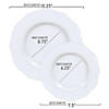 Solid White Round Blossom Disposable Plastic Dinnerware Value Set (120 Dinner Plates + 120 Salad Plates) Image 2