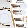 Solid White Round Blossom Disposable Plastic Dinnerware Value Set (20 Settings) Image 1