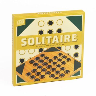 Solitaire  Classic Wooden Family Board Game Image 1