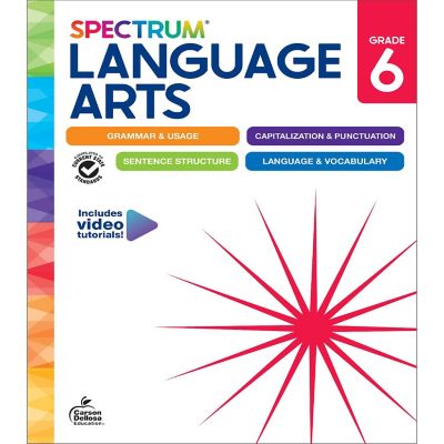 Spectrum 6th Grade Language Arts Workbook, Covering Punctuation, Capitalization, Sentence Structure, English Grammar, Vocabulary, Language Arts Curriculum Image 1