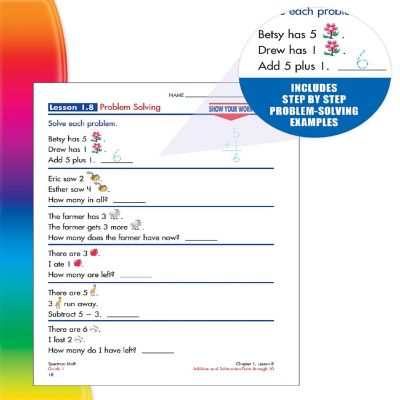 Spectrum Math Workbook, Grade 1 Image 3