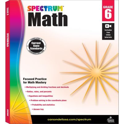 Spectrum Math Workbook, Grade 6 Image 1