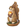 Squirrel Solar Statue 3.75X4.5X7.25" Image 3
