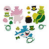 St. Patrick&#8217;s Day Animals with Shamrocks Ornament Craft Kit - Makes 12 Image 1