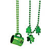 St. Patrick&#8217;s Day Beaded Shamrock & Shot Glass Necklaces Image 2