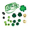 St. Patrick&#8217;s Day Shamrock Bead Necklace Craft Kit - Makes 12 Image 1