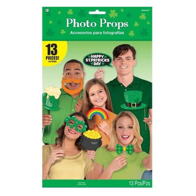 St. Patrick's Day Photo Booth 13 piece Prop Kit Luck of Irish Accessories Amscan 399465 Image 1
