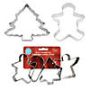 Stainless Steel Christmas 3 Piece Cookie Cutter Set Image 1