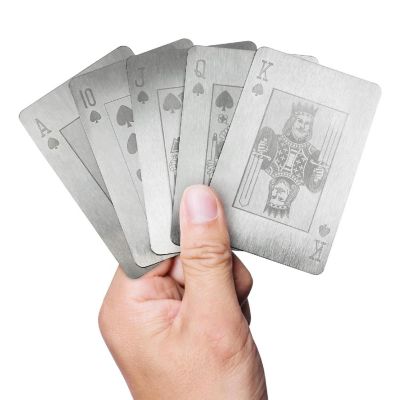 Stainless Steel Playing Cards With Lockbox Image 3