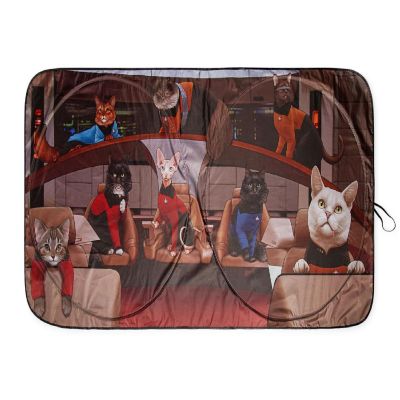 Star Trek: The Next Generation Cats Sunshade for Car Windshield  64 x 32 Inches Image 1
