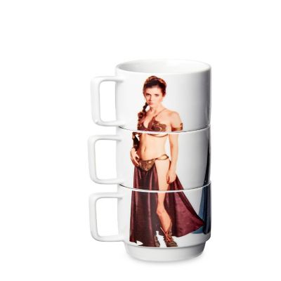 Star Wars 11-Oz Stacking Mugs - Princess Leia, Han Solo in Carbonite, and Lando Image 1