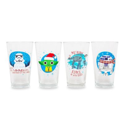 Star Wars Holiday Fun 16-Ounce Pint Glasses  Set of 4 Image 1