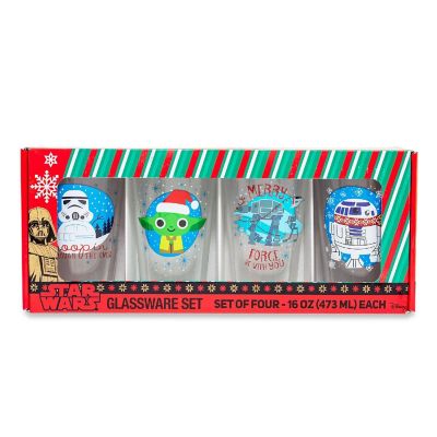 Star Wars Holiday Fun 16-Ounce Pint Glasses  Set of 4 Image 1