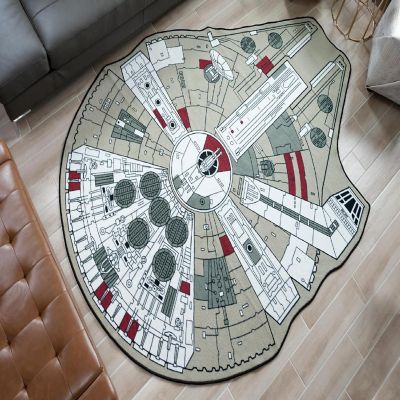 Star Wars Millennium Falcon Large Area Rug  79 x 104 Inches Image 3