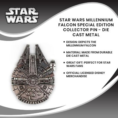 Star Wars Millennium Falcon Special Edition Collector Pin - Die Cast Metal Image 3