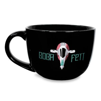 Star Wars: The Mandalorian Boba Fett Ceramic Soup Mug  Holds 24 Ounces Image 1