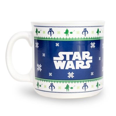 Star Wars: The Mandalorian Grogu Holiday Sweater Ceramic Camper Mug  20 Ounces Image 1