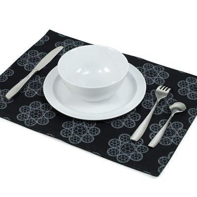 Star Wars White Imperial Logo Black Outdoor Dining Placemats - Set Of 4 Image 1
