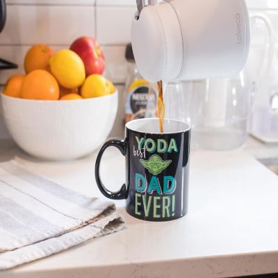 Star Wars "Yoda Best Dad Ever" Ceramic Mug  Holds 20 Ounces  Toynk Exclusive Image 2