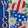 Stars and Stripes Hearts "Welcome" Americana Outdoor Garden Flag 18" x 12.5" Image 3