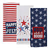 Stars & Stripes Kitchen Textiles, 18X28", Happy Fourth Of July, 3 Pieces Image 2