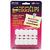 StikkiWorks StikkiCLIPS Adhesive Clips, White, 30 Per Pack, 3 Packs Image 1