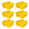 Storex Small Caddy, Yellow, Pack of 6 Image 1
