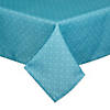 Storm Blue Tonal Lattice Print Outdoor Tablecloth With Zipper, 60X120 Image 1