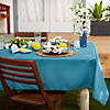 Storm Blue Tonal Lattice Print Outdoor Tablecloth With Zipper, 60X120 Image 3
