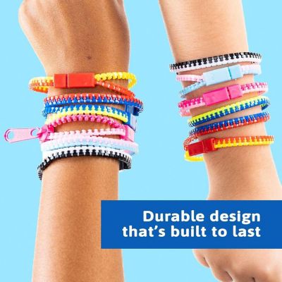Studico Zip-Zip Hooray Fidget Bracelets for Kids, Multi-Colored Sensory Toys, Perfect for Kid's Party Favors / 48 Pack Image 1