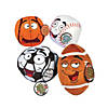 Stuffed Sports Balls Valentine Exchanges with Card for 12 Image 1
