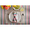 Summer Stripe Outdoor Tablecloth With Zipper 52 Round Image 1