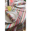 Summer Stripe Outdoor Tablecloth With Zipper 52 Round Image 2