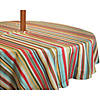Summer Stripe Outdoor Tablecloth With Zipper 60 Round Image 1