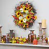 Sunflowers and Gourds Artificial Thanksgiving Wreath - 26-Inch  Unlit Image 1