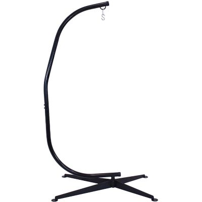 Sunnydaze Indoor/Outdoor Steel Metal C-Stand Hammock Chair Stand Only - Black - 300 lb Weight Capacity Image 1