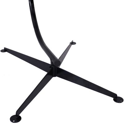 Sunnydaze Indoor/Outdoor Steel Metal C-Stand Hammock Chair Stand Only - Black - 300 lb Weight Capacity Image 2