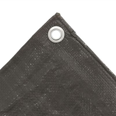 Sunnydaze Outdoor Heavy-Duty Multi-Purpose Plastic Reversible Protective Tarp Cover - 8' x 10' - Dark Gray Image 2