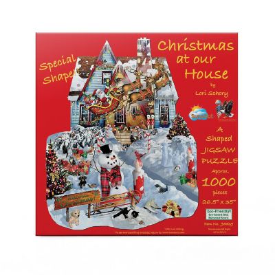 Sunsout Christmas at Our House 1000 pc Special Shape Jigsaw Puzzle Image 2