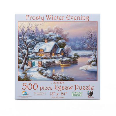 Sunsout Frosty Winter Evening 500 pc  Jigsaw Puzzle Image 2