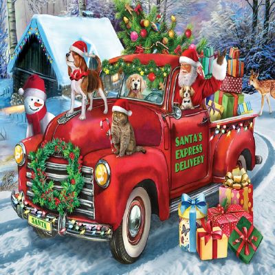 Sunsout Santa's Delivery Truck 300 pc  Jigsaw Puzzle Image 1
